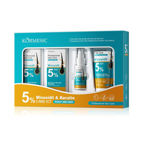 5% Minoxidil Keratin Hair Growth Kit, Complete Anti Hair Loss Scalp Care Set for Thinning Hair, Promote New Hair Growth — main product image