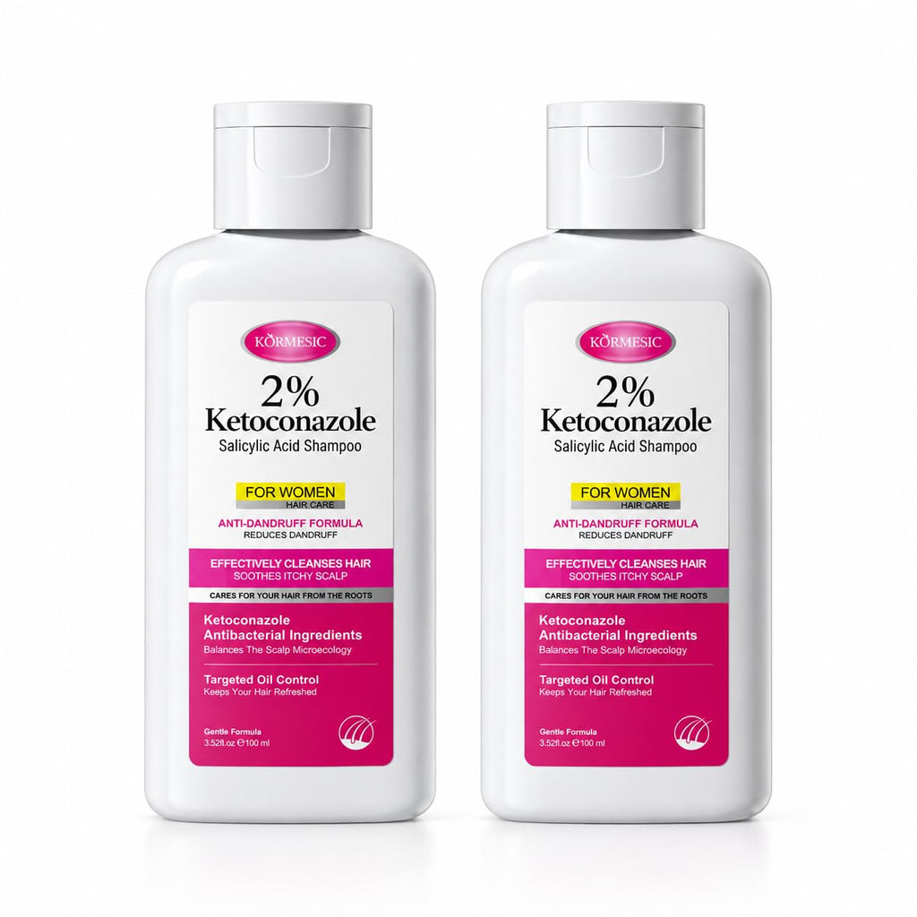 KORMESIC 2% Ketoconazole Shampoo for Women, Salicylic Acid Anti Dandruff Shampoo, Itchy Flaky Scalp Treatment, Oil Control, Soothes Irritated Scalp with Centella Asiatica Extract — main product image