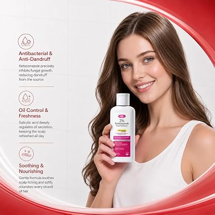 KORMESIC 2% Ketoconazole Shampoo for Women, Salicylic Acid Anti Dandruff Shampoo, Itchy Flaky Scalp Treatment, Oil Control, Soothes Irritated Scalp with Centella Asiatica Extract — product image 2