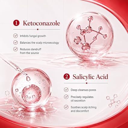 KORMESIC 2% Ketoconazole Shampoo for Women, Salicylic Acid Anti Dandruff Shampoo, Itchy Flaky Scalp Treatment, Oil Control, Soothes Irritated Scalp with Centella Asiatica Extract — product image 3