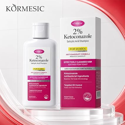 KORMESIC 2% Ketoconazole Shampoo for Women, Salicylic Acid Anti Dandruff Shampoo, Itchy Flaky Scalp Treatment, Oil Control, Soothes Irritated Scalp with Centella Asiatica Extract — product image 6