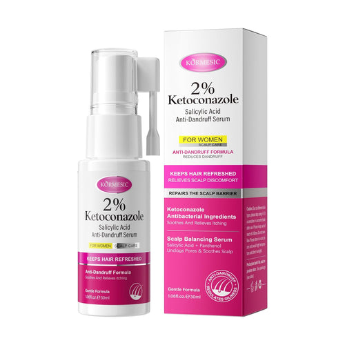 KORMESIC 2% Ketoconazole Scalp Serum with Salicylic Acid, Gentle Scalp Care Serum for Women, Helps Minimize Flaky Look, Soothes Itchy Scalp, Balances Oil — main product image