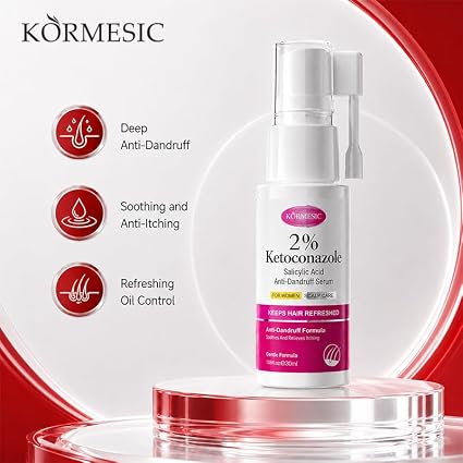 KORMESIC 2% Ketoconazole Scalp Serum with Salicylic Acid, Gentle Scalp Care Serum for Women, Helps Minimize Flaky Look, Soothes Itchy Scalp, Balances Oil — product image 2